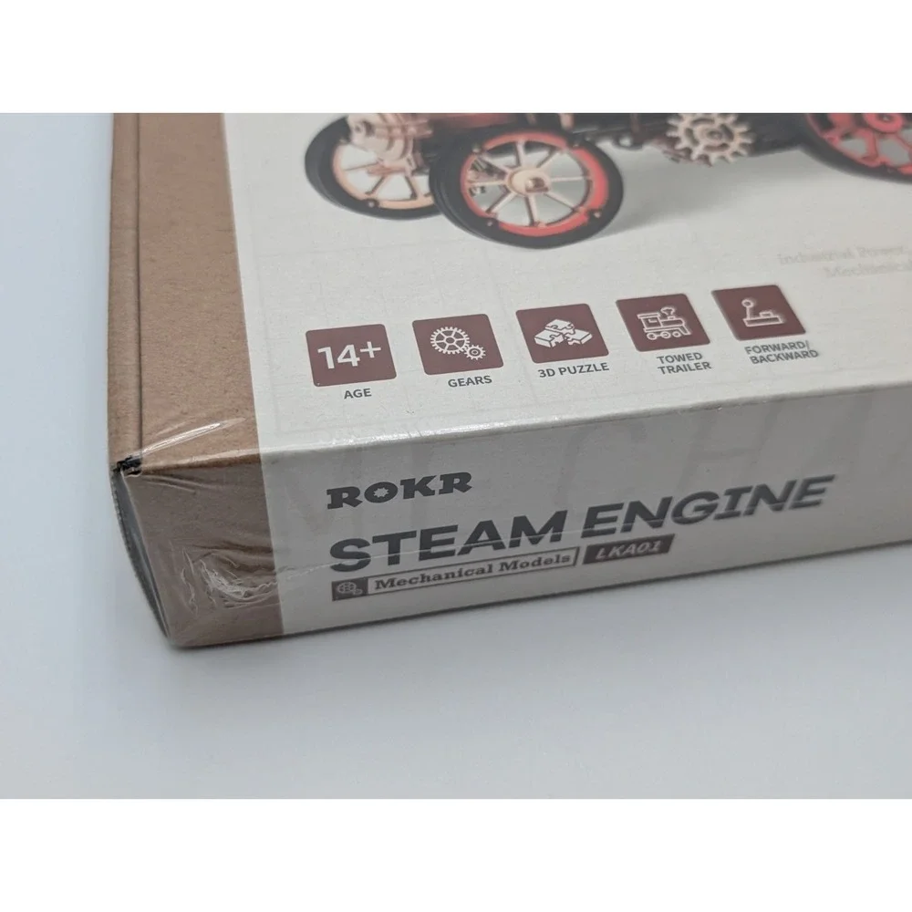 ROKR 3D Puzzle for Adult Kid Steam Engine Tractor Electric Vintage Car Model Kit